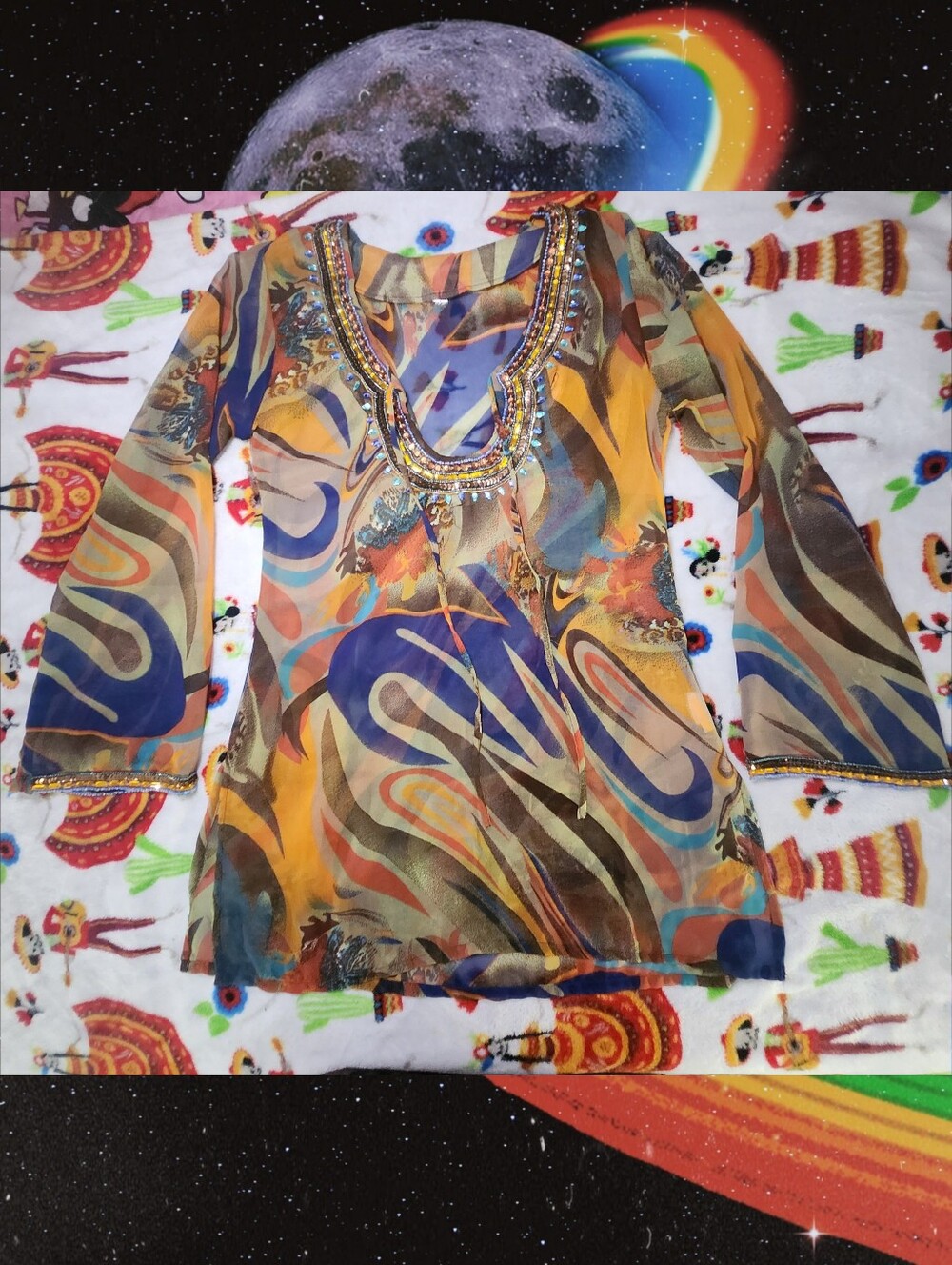 "Brenda" Beades Bohemian Schiffon Top